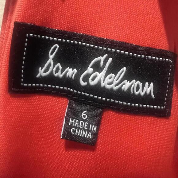 Sam Edelman Jumpsuit Coral Crop tie Waist Sz 6 EUC - Picture 5 of 6